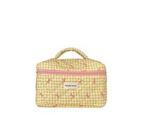 Bolsa de cosméticos floral para mujer, bolsa de cosméticos decorativa, bolsa portátil para artículos de tocador, estuche para niñas, H3, As picture