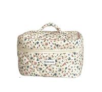 Bolsa de cosméticos floral para mujer, bolsa de cosméticos decorativa, bolsa portátil para artículos de tocador, estuche para niñas, a3, As picture