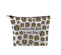 Bolsa de cosméticos inspirada en el juego con texto en inglés "You're The Bolt to My Bug Hoarding Bug Bug Maquillaje", You're the Bolt to My Bug