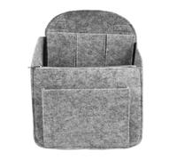 Bolsa de Cosméticos Multifunción de Fieltro, Gran Capacidad, Gris L | Compartimento Central y Bolsillo Pequeño, Aislamiento Térmico y Acústico, Diseño Portátil Reutilizable, para Uso Diario