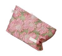 Bolsa de cosméticos Multiusos Patrón de Flores Rosas Artículos de tocador de poliéster Gran Capacidad Solución de Almacenamiento eficiente Maquillaje Floral Elegante Viaje de Gran Capacidad para de y