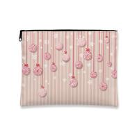 Bolsa de cosméticos navideña, bolsa de maquillaje con patrón de remolino de caramelo para mujer, organizador portátil de lona con cremallera, bolsa de aseo navideña para el cuidado de la piel