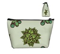 Bolsa de cosméticos Oxford Impermeable con diseño de Cactus suculento, Bolsa de Maquillaje de Gran Capacidad con Cremallera, Regalo Ideal para niñas, Mujeres, artículos de tocador de Lujo, lápiz, so