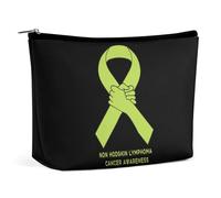 Bolsa de cosméticos para concientización sobre el cáncer y el Linfoma no Hodgkin, Bolsa de Maquillaje portátil de Viaje, Bolsa de artículos de tocador de Gran Capacidad, Bolsas de Almacenamiento para