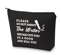 Bolsa de cosméticos para escritor, regalo para escritor, por favor, no molestar al escritor, bolsa de maquillaje, regalo para autor, No molestar al escritor-bk, Retro