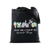 Bolsa de cosméticos para fanáticos de los cuentos de hadas, bolsa de maquillaje, bolsa de maquillaje, regalo del Reino Mágico, bolsa con cremallera (F-things Mouse Tote, negro), Blanco, F-things -