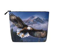 Bolsa de cosméticos para mujer con patrón de águila voladora, adecuada para almacenamiento diario, viajes y viajes de negocios.
