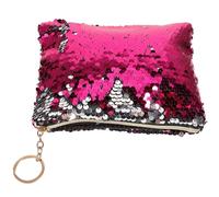 Bolsa de Cosméticos para Mujer Lentejuelas Rosa Plata 1 Pieza | Cremallera, Uso Diario y Fiesta, Estilo Delicado y Creativo, Formato Compacto para Llevar