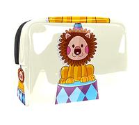 Bolsa de cosméticos para niños, con texto en inglés "Taking A Train Over The Rainbow", bolsa de cosméticos para mujer, bonita bolsa de maquillaje impermeable, espaciosa, bolsa de aseo de viaje,