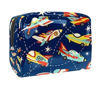 Bolsa de cosméticos para niños, con texto en inglés "Taking A Train Over The Rainbow", bolsa de cosméticos para mujer, bonita bolsa de maquillaje impermeable, espaciosa, bolsa de aseo de viaje,