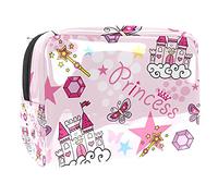 Bolsa de cosméticos para niños, con texto en inglés "Taking A Train Over The Rainbow", bolsa de cosméticos para mujer, bonita bolsa de maquillaje impermeable, espaciosa, bolsa de aseo de viaje,