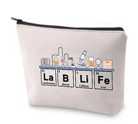 Bolsa de cosméticos para técnicos de laboratorio, regalo de microbiología, bolsa de maquillaje Lablife, regalo para profesores de química, Lablife