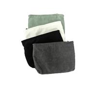 Bolsa de cosméticos pequeña de doble plano para mujer, 4 unidades, 25 x 18 x 4 cm, bolsa de cosméticos de tela con cremallera, bolsa de maquillaje portátil, Hhlb, 1