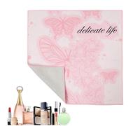 Bolsa de cosméticos portátil, bolsa de maquillaje plegable, bolsa de aseo personal, organizador de almacenamiento de maquillaje reutilizable, paño de envoltura de cámara para viajes, Pensamientos