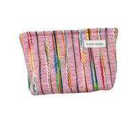 Bolsa de cosméticos portátil con bandas de moda, organizador de lana, adecuado para el hogar, viajes y uso en la oficina