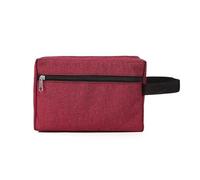 Bolsa de cosméticos portátil de doble capa para mujeres y hombres, multifunción, bolsa digital de tela, bolsa de almacenamiento de viaje, bolsa de aseo para teléfono, Red, Talla única