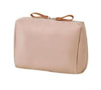 Bolsa de cosméticos portátil para mujer, para mini organizador de tamaño de viaje con compartimentos para un almacenamiento eficiente de los artículos esenciales (grande (caqui))