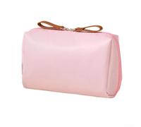 Bolsa de cosméticos portátil para mujer, para mini organizador de tamaño de viaje con compartimentos para un almacenamiento eficiente de los artículos esenciales (pequeña (rosa)