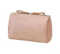 Bolsa de cosméticos portátil para mujer, para mini organizador de tamaño de viaje con compartimentos para un almacenamiento eficiente de los artículos esenciales (pequeño (caqui))