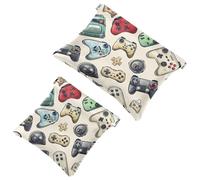 Bolsa de cosméticos sin costuras con diseño de gatos, impermeable, sin cremallera, cierre automático, mini bolsa de viaje para auriculares y joyas, Multicolor 09, 7.1x5.8 inch/4.7x4.5 inch