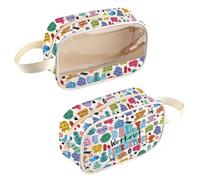 Bolsa de cosméticos transparente con afirmaciones diarias para entrenamiento, regalo de levantamiento de pesas, regalo para los amantes del culturismo, Bolsa de entrenamiento