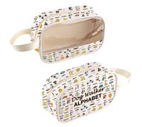 Bolsa de cosméticos transparente con el alfabeto para perros, regalo para amantes de los perros, regalo D-og para dueños de G-ift Do-g Walker Apreciation G-ift, Paseador para perros