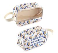 Bolsa de cosméticos transparente inspirada en el programa de televisión I'm Just Asking for A 8 Ball y 2 Millones, regalo de humor sarcástico, Bolsa de millones