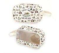 Bolsa de cosméticos transparente para amantes de los libros de cuentos de ranas, regalo de amigos de rana y sapo, regalo Today I Will Take Life Easy, Life Easy Mb Uk2, Bolsa: