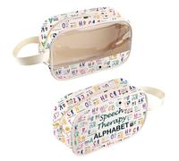 Bolsa de cosméticos transparente para logopeda, regalo de agradecimiento para terapeuta del habla, Bolsa para terapia del habla