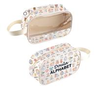 Bolsa de cosméticos transparente para matrona, regalo de agradecimiento Doula con alfabeto, para matronas, enfermeras y ginecologías, Doulabag