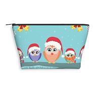 Bolsa de cosméticos trapezoidal con estampado geométrico 2023 para mujer, patrón tradicional cultural, espaciosas bolsas de maquillaje de viaje, resistentes al agua, organizador de accesorios, azul