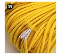 Bolsa De Cuerda Elástica Redonda Colorida, 10/20/50M, 2,5mm, Cordón Elástico For Ropa, Cinturón, Zapatos, Banda De Goma, Accesorios DIY(09OrangeYellow,20Meters)