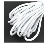 Bolsa De Cuerda Elástica Redonda Colorida, 10/20/50M, 2,5mm, Cordón Elástico For Ropa, Cinturón, Zapatos, Banda De Goma, Accesorios DIY(01White,50Meters)