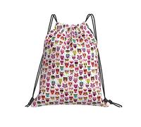 Bolsa De Cuerdas 36x42cm, Búho Lindo Y Genial Saco De Gimnasio Cómodo Gran Capacidad Bolsa Cuerdas Mujer, para Estudiantes, Acampada, De Senderismo
