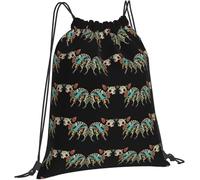 Bolsa De Cuerdas Calavera De Azúcar De Perro Chihuahua Hipster Saco De Gimnasio Cómodo Impermeable Bolsa De Tela, para Acampada, De Senderismo, Niños, 36x42cm