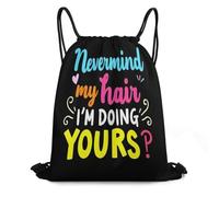 Bolsa De Cuerdas Cita De Barbero: No Te Preocupes por Mi Cabello, Yo Me Encargo del Tuyo. Saco De Gimnasio Ajustable Hombre Bolsas De Cuerdas, para Compras, De Senderismo, Acampada, 36x42cm