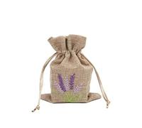 bolsa de cuerdas de algodón, Bolsa de regalo con cordón bordado estampado imitación cáñamo multicolor 10x14cm 5-10 uds(Canvas Khaki,10pcs)