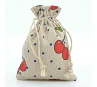 bolsa de cuerdas de algodón, Bolsas de algodón con cordón for guardar dulces, joyas, multicolor, varios tamaños, 50 unidades(Cherry,13x18cm)