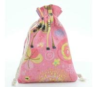bolsa de cuerdas de algodón, Bolsas de algodón con cordón for guardar dulces, joyas, multicolor, varios tamaños, 50 unidades(Pink Deer,10x14cm)