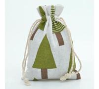 bolsa de cuerdas de algodón, Bolsas de algodón con cordón for guardar dulces, joyas, multicolor, varios tamaños, 50 unidades(Triangle Tree,13x18cm)