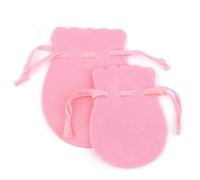 bolsa de cuerdas de algodón, Bolsas de terciopelo con cordón for joyas y dulces, multicolor, varios tamaños, 10 unidades(Pink,7x9cm)