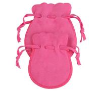 bolsa de cuerdas de algodón, Bolsas de terciopelo con cordón for joyas y dulces, multicolor, varios tamaños, 10 unidades(Dark Pink,7x9cm)