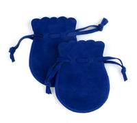 bolsa de cuerdas de algodón, Bolsas de terciopelo con cordón for joyas y dulces, multicolor, varios tamaños, 10 unidades(Dark Blue,7x9cm)