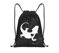Bolsa De Cuerdas Dragón Barbudo Saco De Gimnasio Impermeable Gran Capacidad Escuela Mochila, para De Senderismo, Adolescentes, Escuela, 36x42cm