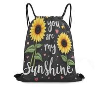 Bolsa De Cuerdas Eres Mi Girasol Mochilas Escolares Ajustable Impermeable Deporte Mochila, para Compras, Playa, Deporte, 36x42cm