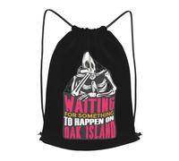 Bolsa De Cuerdas Esperando Que Algo Suceda En Oak Island Saco De Gimnasio Cómodo Impermeable Mochila De Cuerdas, para Compras, Playa, Estudiantes, 36x42cm