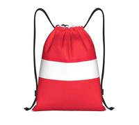 Bolsa De Cuerdas Impresión De La Bandera Austriaca Saco De Gimnasio Ajustable Impermeable Mochila De Cuerdas, para Compras, Acampada, De Senderismo, 36x42cm