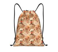 Bolsa De Cuerdas Lindo Estampado De Corazón De Koala Saco De Gimnasio Impermeable Cómodo Deporte Mochila, para Compras, Playa, Acampada, 36x42cm