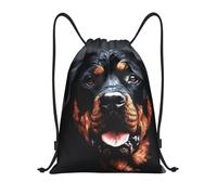 Bolsa De Cuerdas Perro Rottweiler Genial Mochilas Escolares Cómodo Impermeable Bolsa De Tela, para Acampada, Estudiantes, Deporte, 36x42cm
