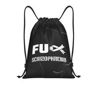 Bolsa De Cuerdas ¡Que Se Joda La Concienciación sobre La Esquizofrenia! Mochilas Escolares Cómodo Impermeable Bolsa Cuerdas Mujer, para Compras, Escuela, Estudiantes, 36x42cm